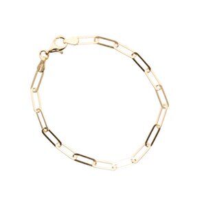 LUCIA MARA  Italy 18kt Gold Plated Sterling Silver Paperclip Bracelet